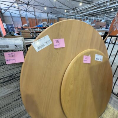 EX DISPLAY BLOOM 1600MM OAK NATURAL ROUND DINING TABLE, LEGS BUT NO SCREWS, SOLD AS IS EX DISPLAY BLOOM 1600MM OAK NATURAL ROUND DINING TABLE, LEGS BUT NO SCREWS, SOLD AS IS