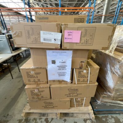PALLET OF COUTURE CREATIONS CRAFT PRODUCTS, 4 X PEN STANDS, 1800MM BLENDABLE PENS & 15,024 ASSORTED COLOUR PENS, SOLD AS IS PALLET OF COUTURE CREATIONS CRAFT PRODUCTS, 4 X PEN STANDS, 1800MM BLENDABLE PENS & 15,024 ASSORTED COLOUR PENS, SOLD AS IS
