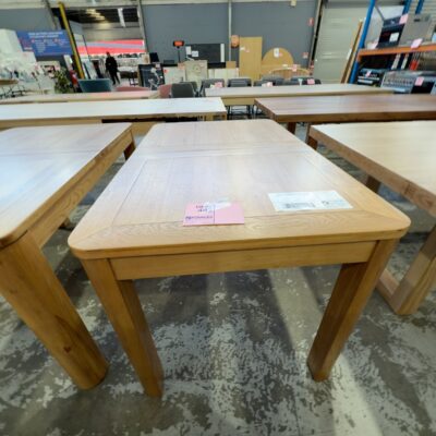 EX DISPLAY TAHOE NATURAL OAK EXTENSION DINING TABLE, 1300MM TO 1800MM, SOLD AS IS