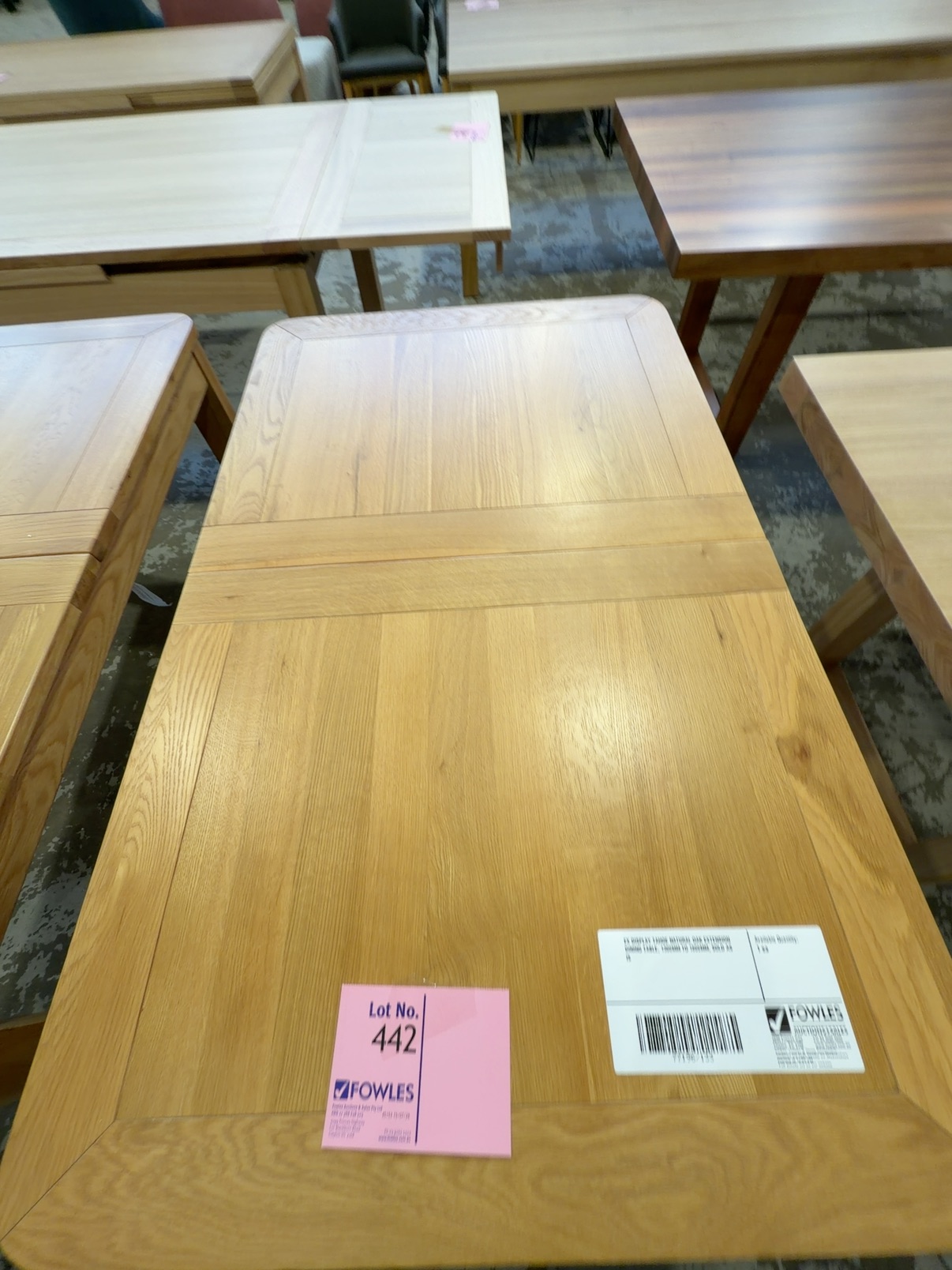 EX DISPLAY TAHOE NATURAL OAK EXTENSION DINING TABLE, 1300MM TO 1800MM, SOLD AS IS EX DISPLAY TAHOE NATURAL OAK EXTENSION DINING TABLE, 1300MM TO 1800MM, SOLD AS IS