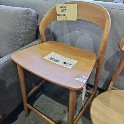 SAMPLE - TEMPO NATURAL OAK BAR STOOL, TIMBER SEAT, SOLD AS IS