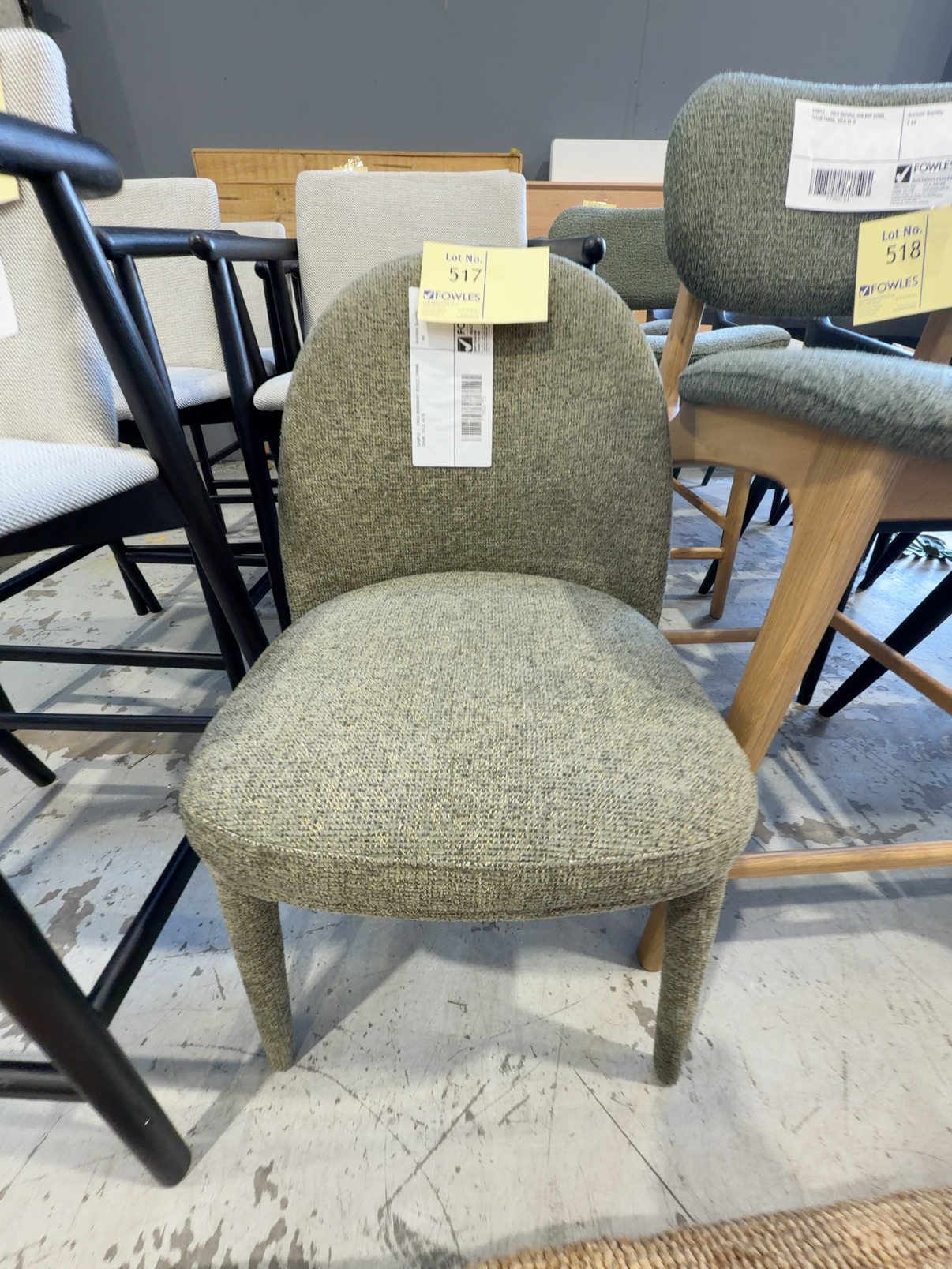 SAMPLE - ERICA ROSEMARY BOULCE DINING CHAIR, SOLD AS IS SAMPLE - ERICA ROSEMARY BOULCE DINING CHAIR, SOLD AS IS