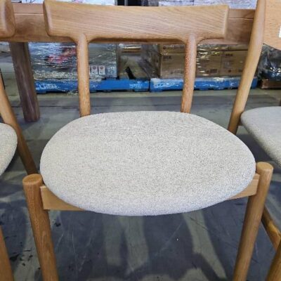 SAMPLE - WILLOW OAK NATURAL DINING CHAIR, BEIGE FABRIC, SOLD AS IS SAMPLE - WILLOW OAK NATURAL DINING CHAIR, BEIGE FABRIC, SOLD AS IS