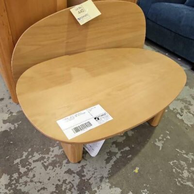 EX DISPLAY - SET OF 2 JAMES NESTING TABLES, NATURAL OAK, ONE TABLE IS MISSING SCREWS, SOLD AS IS EX DISPLAY - SET OF 2 JAMES NESTING TABLES, NATURAL OAK, ONE TABLE IS MISSING SCREWS, SOLD AS IS