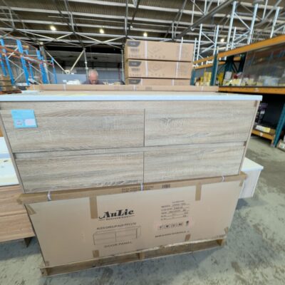 NEW LEO 1500MM SINGLE BOWL WALL HUNG VANITY, TIMBER LOOK FINISH WITH PURE FLAT STONE TOP RRP$2323 CAWH04-1500S-ST56FT NEW LEO 1500MM SINGLE BOWL WALL HUNG VANITY, TIMBER LOOK FINISH WITH PURE FLAT STONE TOP RRP$2323 CAWH04-1500S-ST56FT