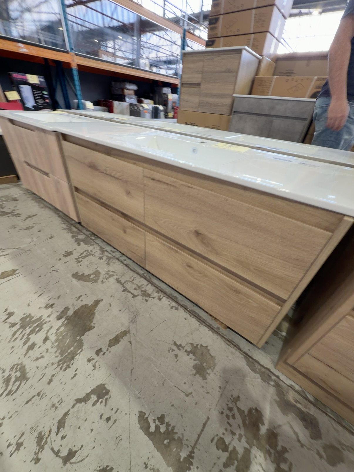 NEW AULIC MAX 1200MM WALL HUNG VANITY, TIMBER LOOK FINISH WITH CRYSTAL CERAMIC VANITY TOP RRP$1465 CAWH10-1200-CT28 NEW AULIC MAX 1200MM WALL HUNG VANITY, TIMBER LOOK FINISH WITH CRYSTAL CERAMIC VANITY TOP RRP$1465 CAWH10-1200-CT28