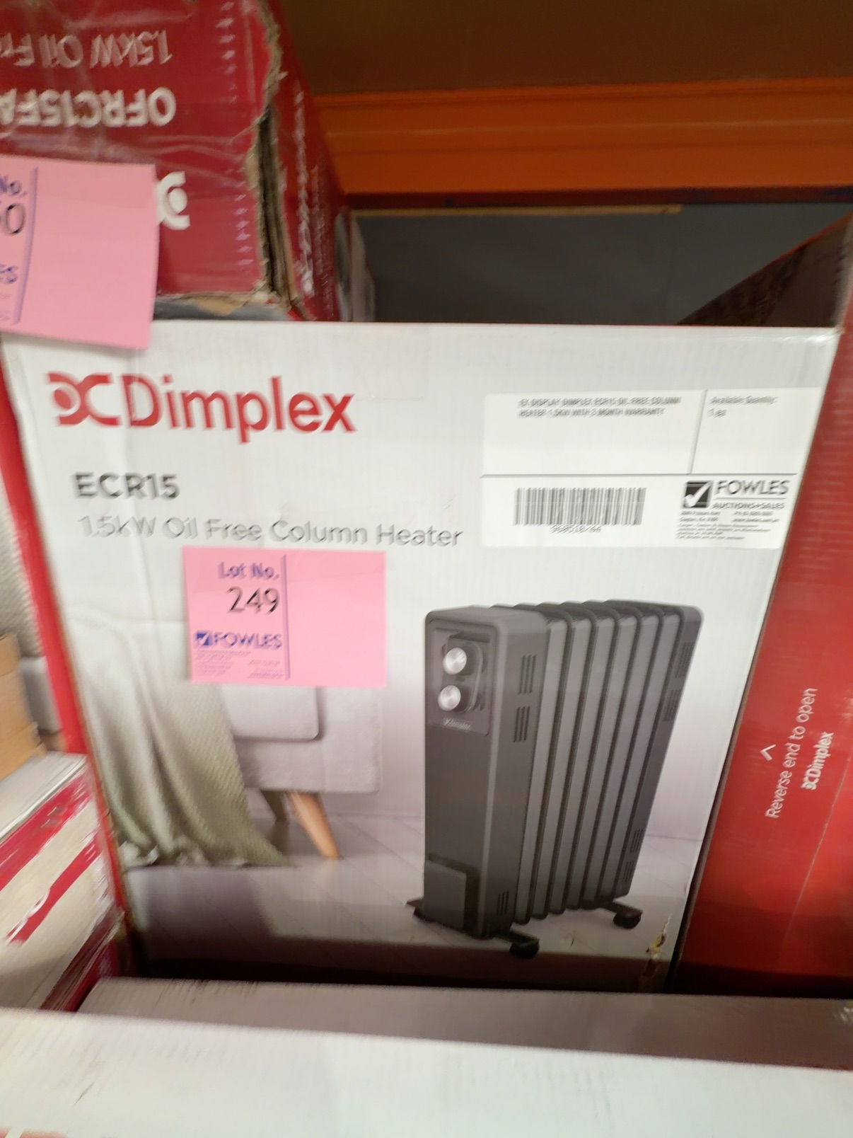 EX DISPLAY DIMPLEX ECR15 OIL FREE COLUMN HEATER 1.5KW WITH 3 MONTH WARRANTY EX DISPLAY DIMPLEX ECR15 OIL FREE COLUMN HEATER 1.5KW WITH 3 MONTH WARRANTY