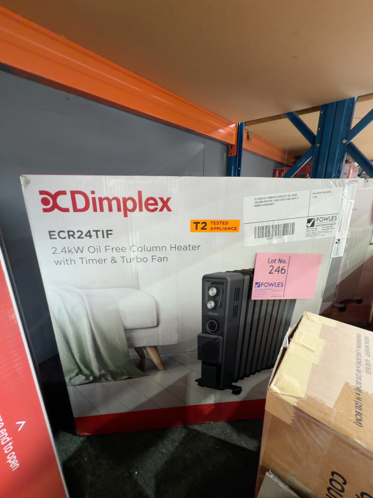 EX DISPLAY DIMPLEX ECR24TIF OIL FREE COLUMN HEATER 2.4KW WITH FAN WITH 3 MONTH WARRANTY EX DISPLAY DIMPLEX ECR24TIF OIL FREE COLUMN HEATER 2.4KW WITH FAN WITH 3 MONTH WARRANTY
