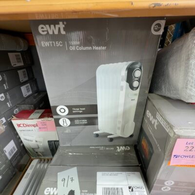 EX DISPLAY EWT 1.5KW OIL COLUMN HEATER EWT15C, WITH 3 MONTH WARRANTY EX DISPLAY EWT 1.5KW OIL COLUMN HEATER EWT15C, WITH 3 MONTH WARRANTY