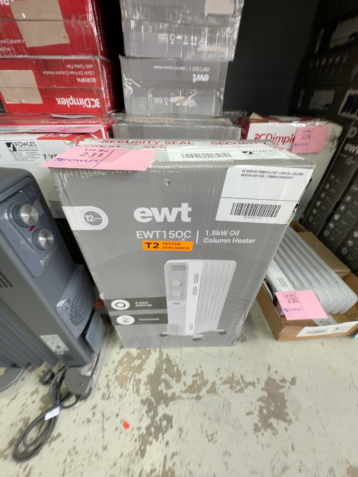 EX DISPLAY EWT 1.5KW OIL COLUMN HEATER EWT150C, WITH 3 MONTH WARRANTY EX DISPLAY EWT 1.5KW OIL COLUMN HEATER EWT150C, WITH 3 MONTH WARRANTY