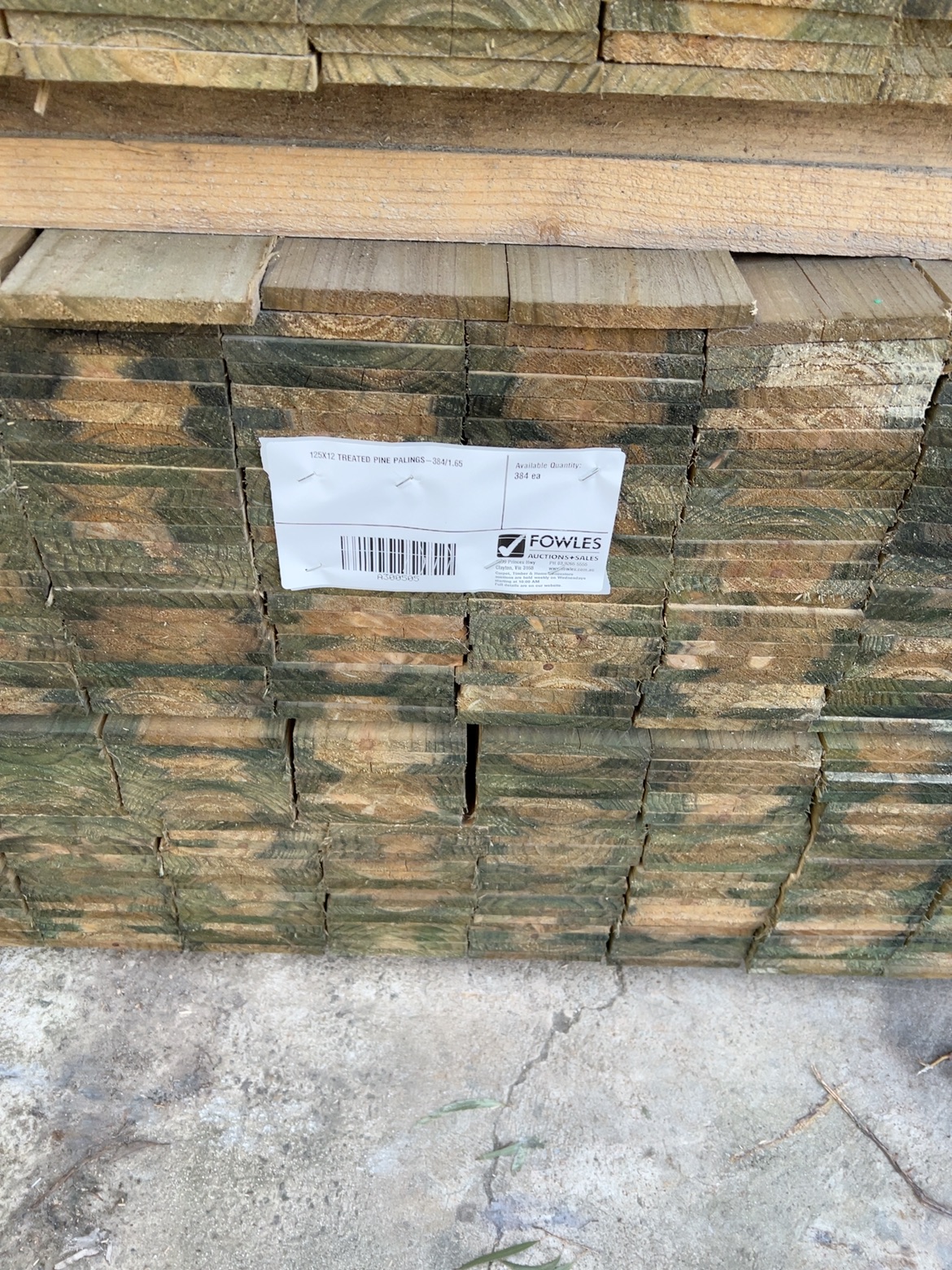 125X12 TREATED PINE PALINGS-384/1.65 125X12 TREATED PINE PALINGS-384/1.65