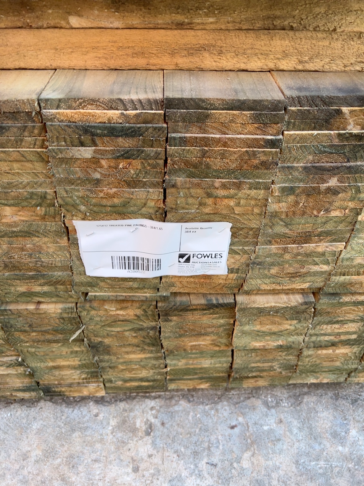 125X12 TREATED PINE PALINGS-384/1.65 125X12 TREATED PINE PALINGS-384/1.65
