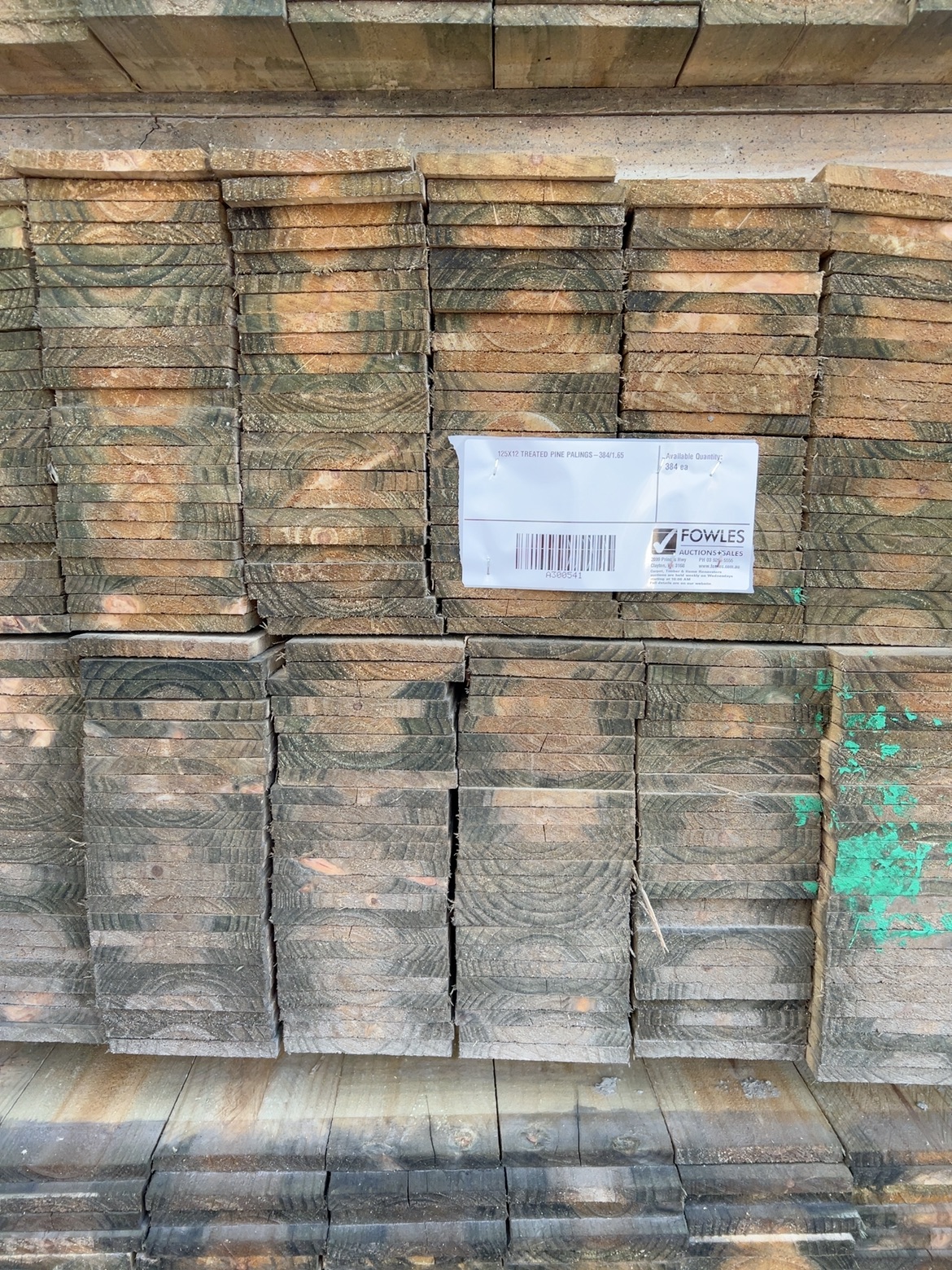 125X12 TREATED PINE PALINGS-384/1.65 125X12 TREATED PINE PALINGS-384/1.65