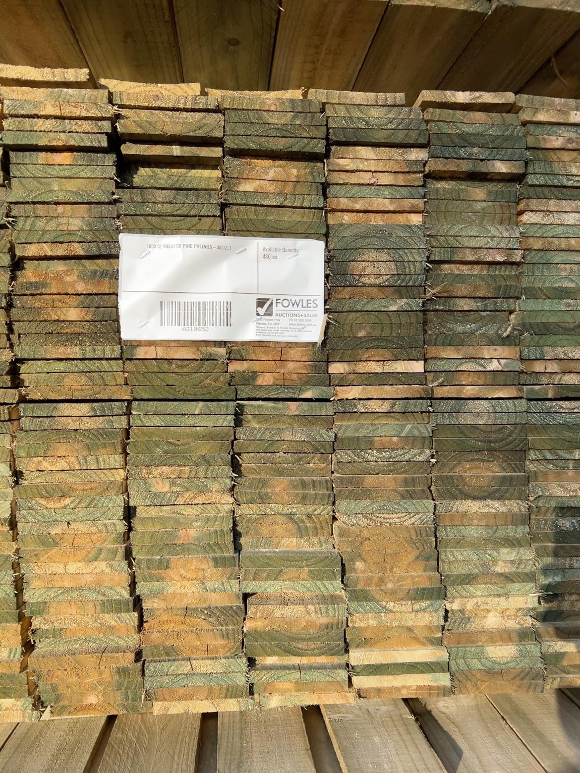100X12 TREATED PINE PALINGS-480/2.1 100X12 TREATED PINE PALINGS-480/2.1