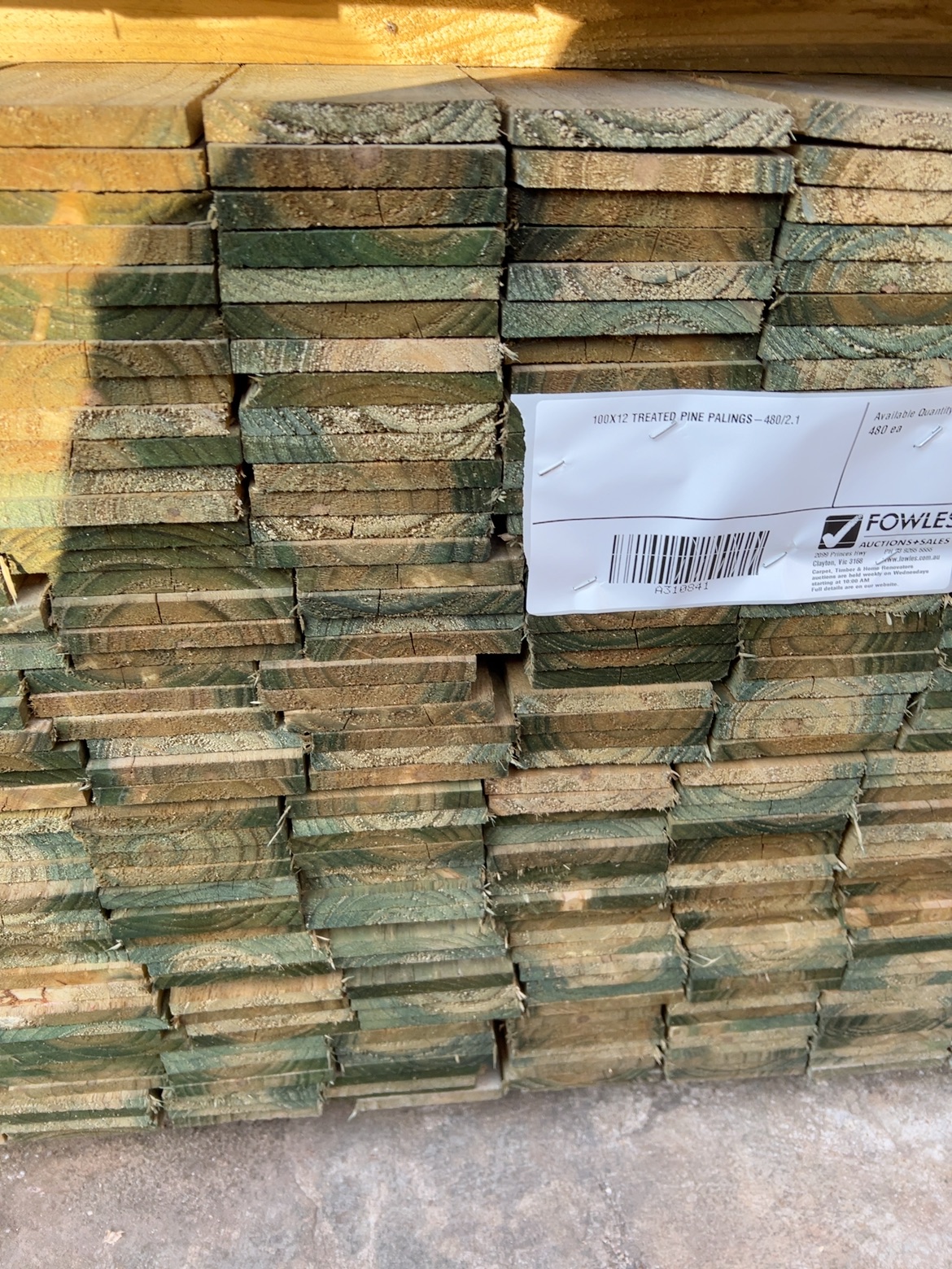 100X12 TREATED PINE PALINGS-480/2.1 100X12 TREATED PINE PALINGS-480/2.1