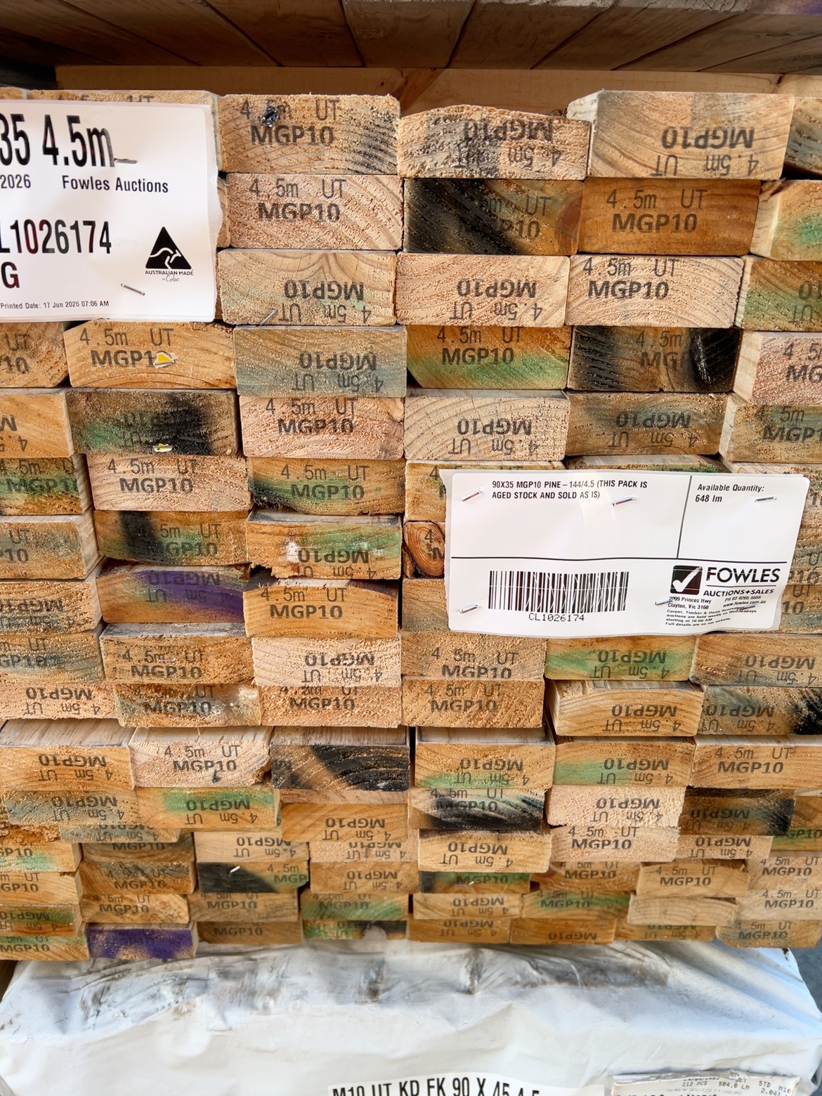 90X35 MGP10 PINE-144/4.5 (THIS PACK IS AGED STOCK AND SOLD AS IS) 90X35 MGP10 PINE-144/4.5 (THIS PACK IS AGED STOCK AND SOLD AS IS)