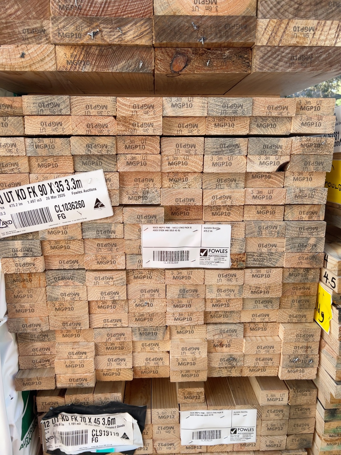 90X35 MGP10 PINE-144/3.3 (THIS PACK IS AGED STOCK AND SOLD AS IS) 90X35 MGP10 PINE-144/3.3 (THIS PACK IS AGED STOCK AND SOLD AS IS)