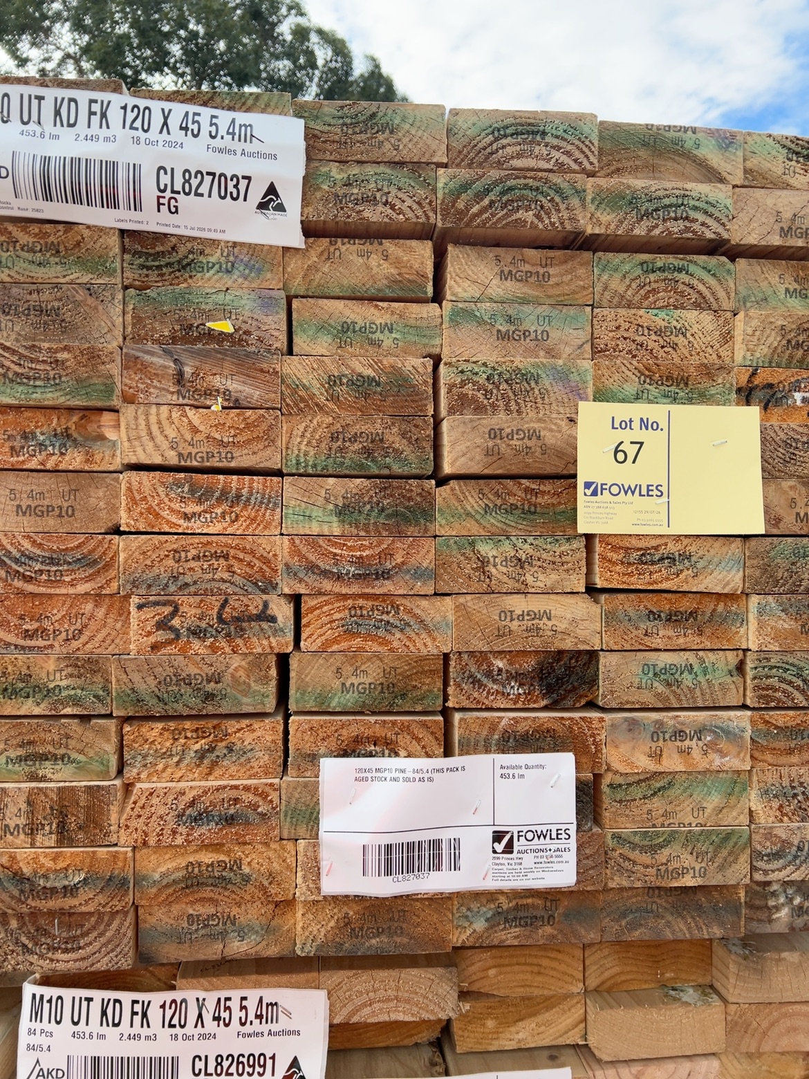 120X45 MGP10 PINE-84/5.4 (THIS PACK IS AGED STOCK AND SOLD AS IS) 120X45 MGP10 PINE-84/5.4 (THIS PACK IS AGED STOCK AND SOLD AS IS)