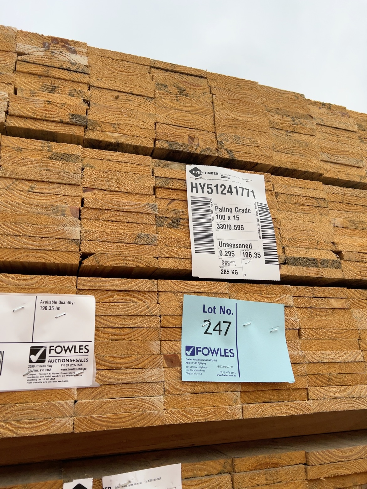 100X15 SAWN PINE-330/0.595 100X15 SAWN PINE-330/0.595