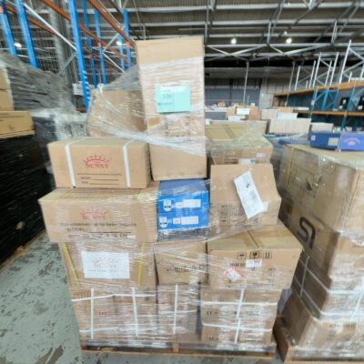 PALLET OF ASSORTED BATHROOM ACCESSORIES, SHOWER MIXERS, BASIN MIXERS, GRATES, POP UP WASTES, SPOUTS, SHOWER SETS ETC PALLET OF ASSORTED BATHROOM ACCESSORIES, SHOWER MIXERS, BASIN MIXERS, GRATES, POP UP WASTES, SPOUTS, SHOWER SETS ETC