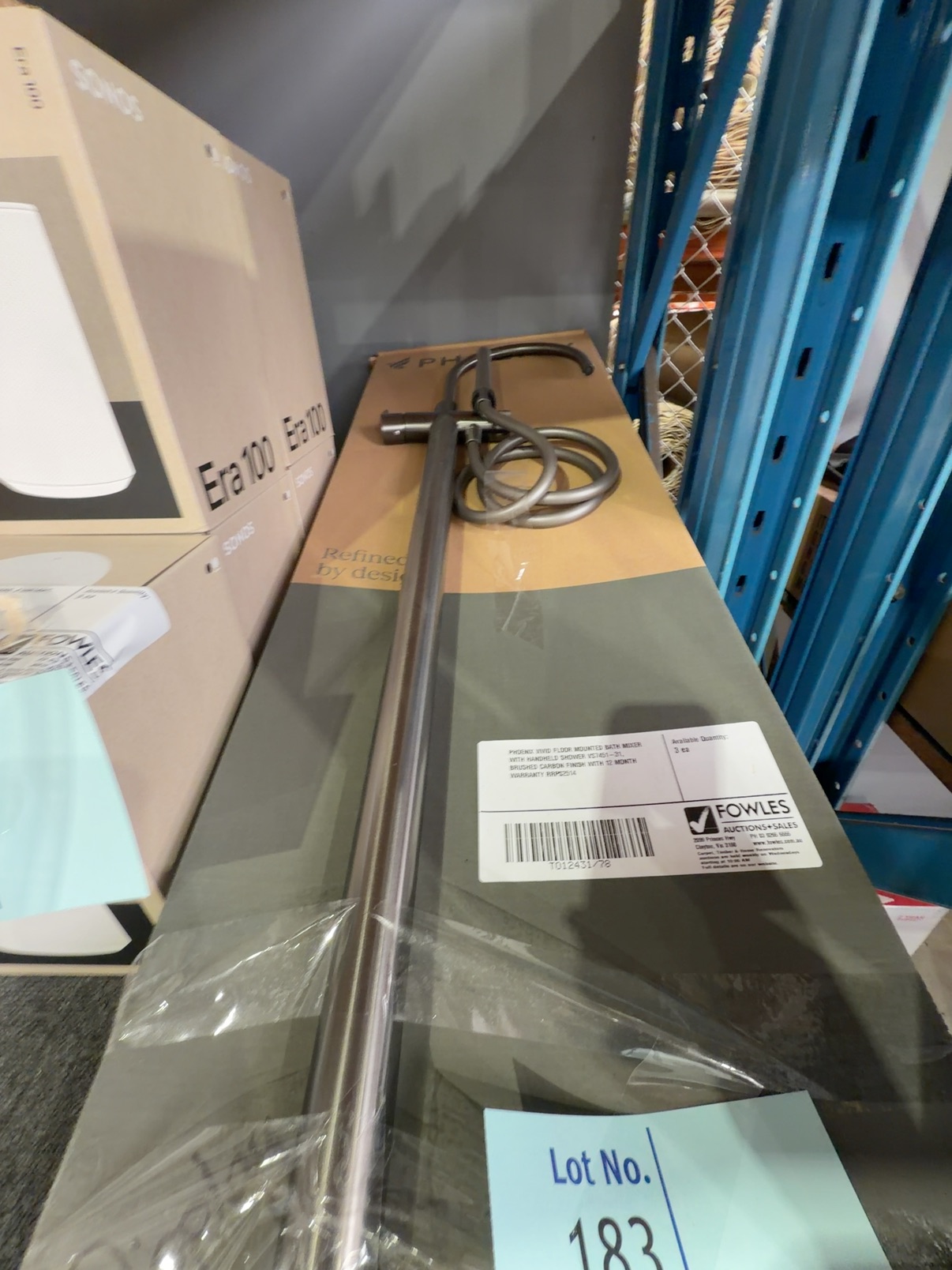 PHOENIX VIVID FLOOR MOUNTED BATH MIXER WITH HANDHELD SHOWER VS7451-31, BRUSHED CARBON FINISH WITH 12 MONTH WARRANTY RRP$2514 PHOENIX VIVID FLOOR MOUNTED BATH MIXER WITH HANDHELD SHOWER VS7451-31, BRUSHED CARBON FINISH WITH 12 MONTH WARRANTY RRP$2514