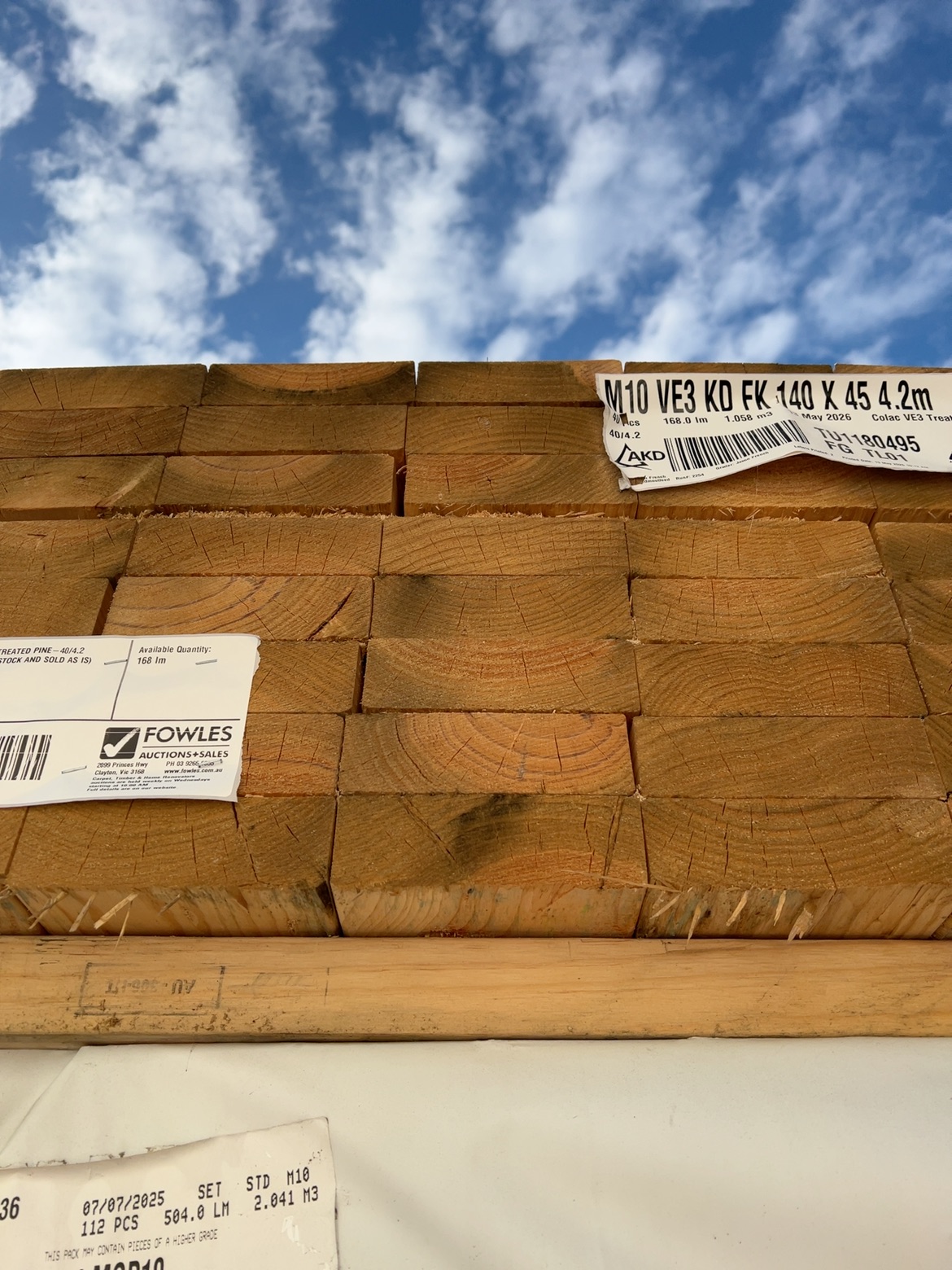 140X45 VE3 MGP10 TREATED PINE-40/4.2 (THIS PACK IS AGED STOCK AND SOLD AS IS) 140X45 VE3 MGP10 TREATED PINE-40/4.2 (THIS PACK IS AGED STOCK AND SOLD AS IS)