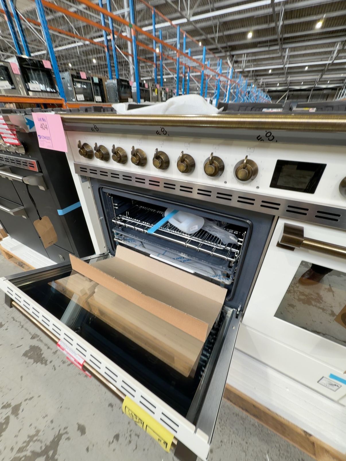 NEW STEEL AQ12SF6TNAB ASCOT 120CM NUVOLA DUAL FUEL FREESTANDING OVEN WITH BRONZE TRIM, 6 SOLID BRASS BURNERS PLUS 2 ELECTRIC CERAMIC ZONES WITH TEPPANYAKI PLATE, 2 OVENS (ONE IS STEAM OVEN) WITH COLOUR TFT SCREEEN WITH 15 OVEN FUNCTIONS & 37 BUILT IN RECIPES, COMMERCIAL GRADE SHELVING, HAND BUILT IN ITALY RRP$25,998 WITH 12 MONTH WARRANTY NEW STEEL AQ12SF6TNAB ASCOT 120CM NUVOLA DUAL FUEL FREESTANDING OVEN WITH BRONZE TRIM, 6 SOLID BRASS BURNERS PLUS 2 ELECTRIC CERAMIC ZONES WITH TEPPANYAKI PLATE, 2 OVENS (ONE IS STEAM OVEN) WITH COLOUR TFT SCREEEN WITH 15 OVEN FUNCTIONS & 37 BUILT IN RECIPES, COMMERCIAL GRADE SHELVING, HAND BUILT IN ITALY RRP$25,998 WITH 12 MONTH WARRANTY