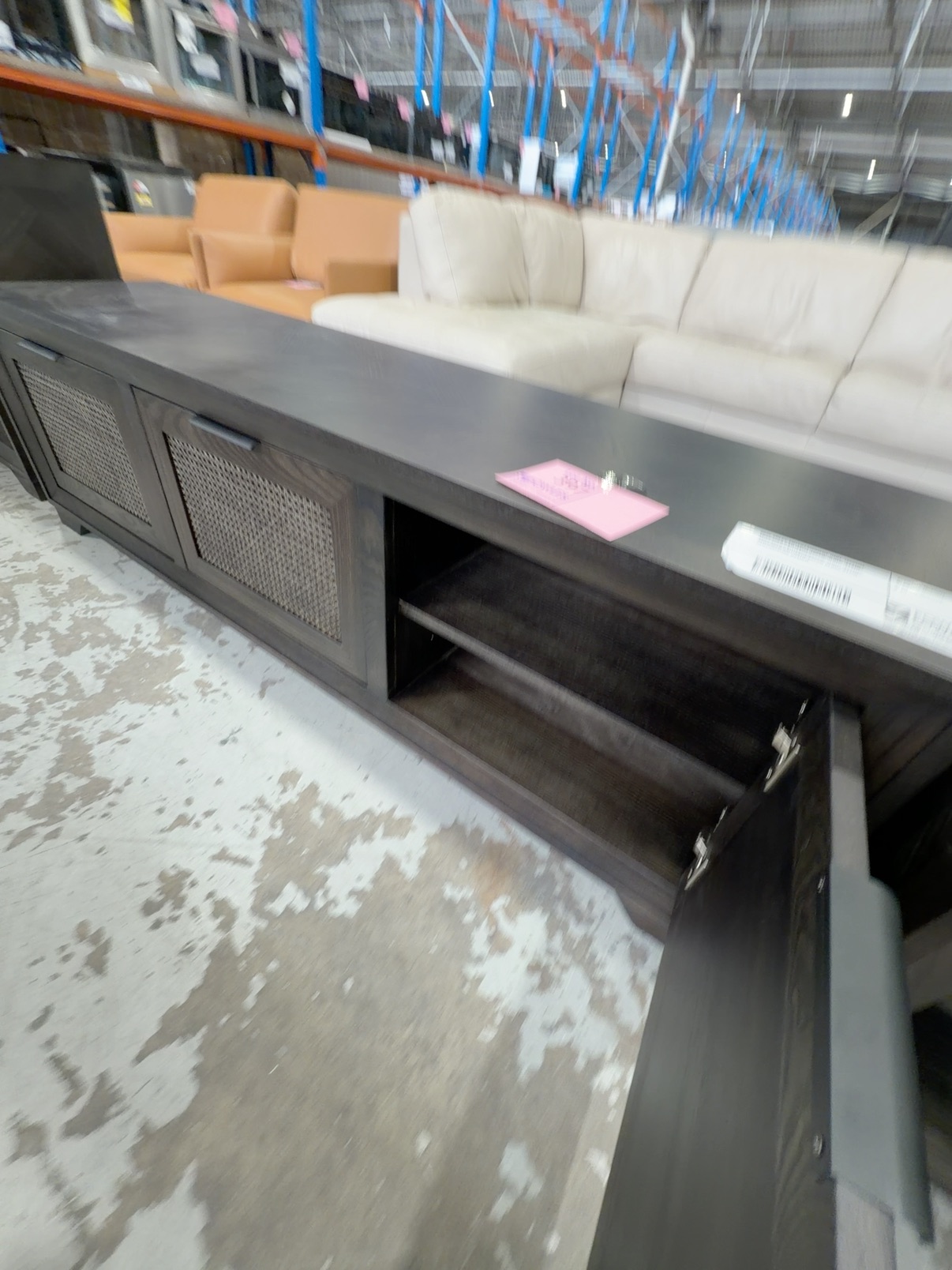 NEW ADLEY ENTERTAINMENT UNIT 1800MM, AMERICAN ASH WITH JAPAN BLACK STAIN, HERRINGBONE DESIGN, NEW ADLEY ENTERTAINMENT UNIT 1800MM, AMERICAN ASH WITH JAPAN BLACK STAIN, HERRINGBONE DESIGN,