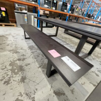NEW ADLEY BENCH SEAT 2400MM, AMERICAN ASH WITH JAPAN BLACK STAIN, HERRINGBONE DESIGN NEW ADLEY BENCH SEAT 2400MM, AMERICAN ASH WITH JAPAN BLACK STAIN, HERRINGBONE DESIGN