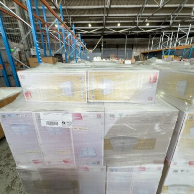 PALLET OF ROMINA CERAMIC VANITY BOWLS SOLD AS IS PALLET OF ROMINA CERAMIC VANITY BOWLS SOLD AS IS