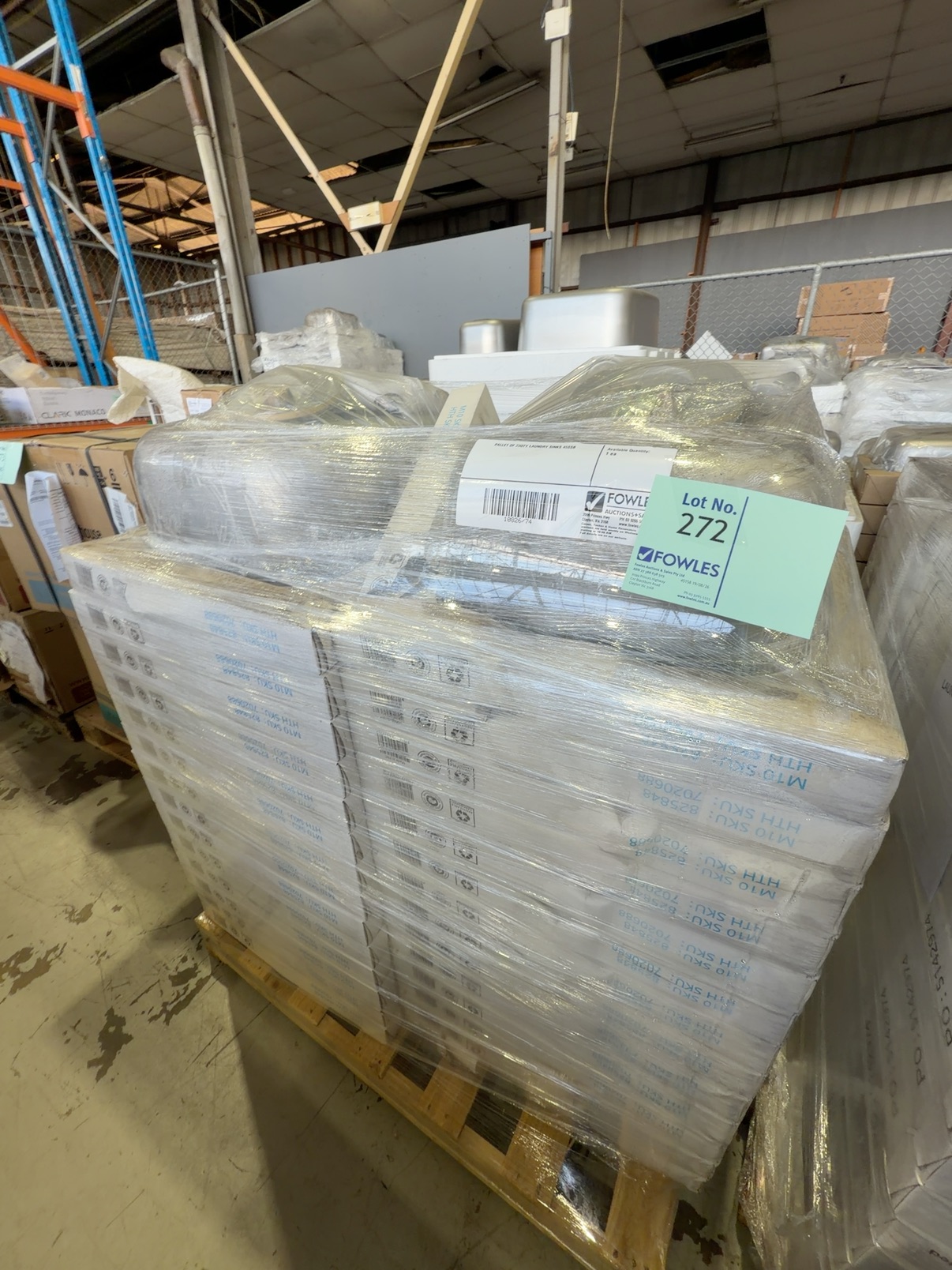 PALLET OF 23QTY LAUNDRY SINKS 45SSB PALLET OF 23QTY LAUNDRY SINKS 45SSB