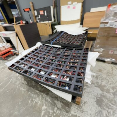INSURANCE SALVAGE - GIANT COMMERCIAL LED VIDEO WALL PACKAGE APPROX. 6.0M X 2.52M (15.12SQM). INCLUDES MODULAR LED PANELS, 8-SECTION METAL FRAME, INTERNAL WIRING, POWER SUPPLIES & CABLING. REPORTED REPLACEMENT VALUE APPROX. $150,000-$200,000. THREE FRAME SECTIONS REPORTED DAMAGED; LED MODULE DAMAGE NOT VERIFIED. ORIGINAL CONTROLLER NOT SUPPLIED. UNTESTED / UNCOMMISSIONED - SOLD AS IS - INSPECTION STRONGLY RECOMMENDED. INSURANCE SALVAGE - GIANT COMMERCIAL LED VIDEO WALL PACKAGE APPROX. 6.0M X 2.52M (15.12SQM). INCLUDES MODULAR LED PANELS, 8-SECTION METAL FRAME, INTERNAL WIRING, POWER SUPPLIES & CABLING. REPORTED REPLACEMENT VALUE APPROX. $150,000-$200,000. THREE FRAME SECTIONS REPORTED DAMAGED; LED MODULE DAMAGE NOT VERIFIED. ORIGINAL CONTROLLER NOT SUPPLIED. UNTESTED / UNCOMMISSIONED - SOLD AS IS - INSPECTION STRONGLY RECOMMENDED.