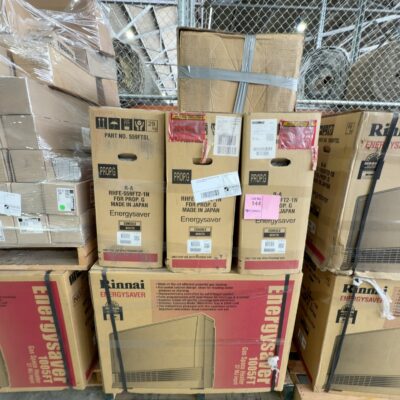 PALLET OF RINNAI GAS SPACE HEATERS, SOLD AS IS NO WARRANTY PALLET OF RINNAI GAS SPACE HEATERS, SOLD AS IS NO WARRANTY