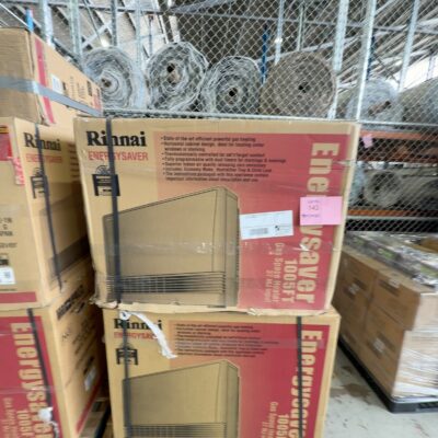PALLET OF RINNAI GAS SPACE HEATERS, SOLD AS IS NO WARRANTY PALLET OF RINNAI GAS SPACE HEATERS, SOLD AS IS NO WARRANTY