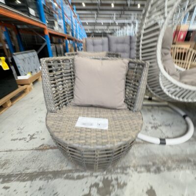 SAMPLE - SWIVEL OUTDOOR RATTAN CHAIR, SOLD AS IS SAMPLE - SWIVEL OUTDOOR RATTAN CHAIR, SOLD AS IS