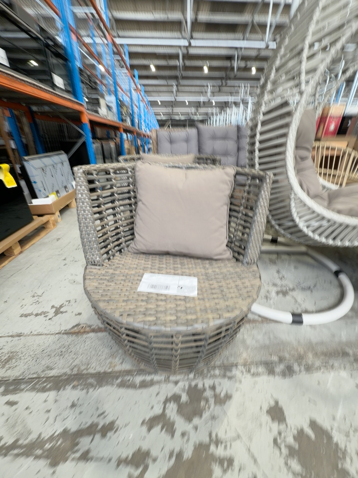 SAMPLE - SWIVEL OUTDOOR RATTAN CHAIR, SOLD AS IS SAMPLE - SWIVEL OUTDOOR RATTAN CHAIR, SOLD AS IS
