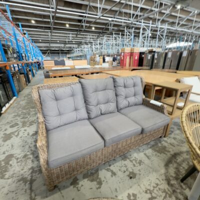 SAMPLE - 3 SEATER RECLINER OUTDOOR WICKER SOFA RRP$1050, SOLD AS IS SAMPLE - 3 SEATER RECLINER OUTDOOR WICKER SOFA RRP$1050, SOLD AS IS