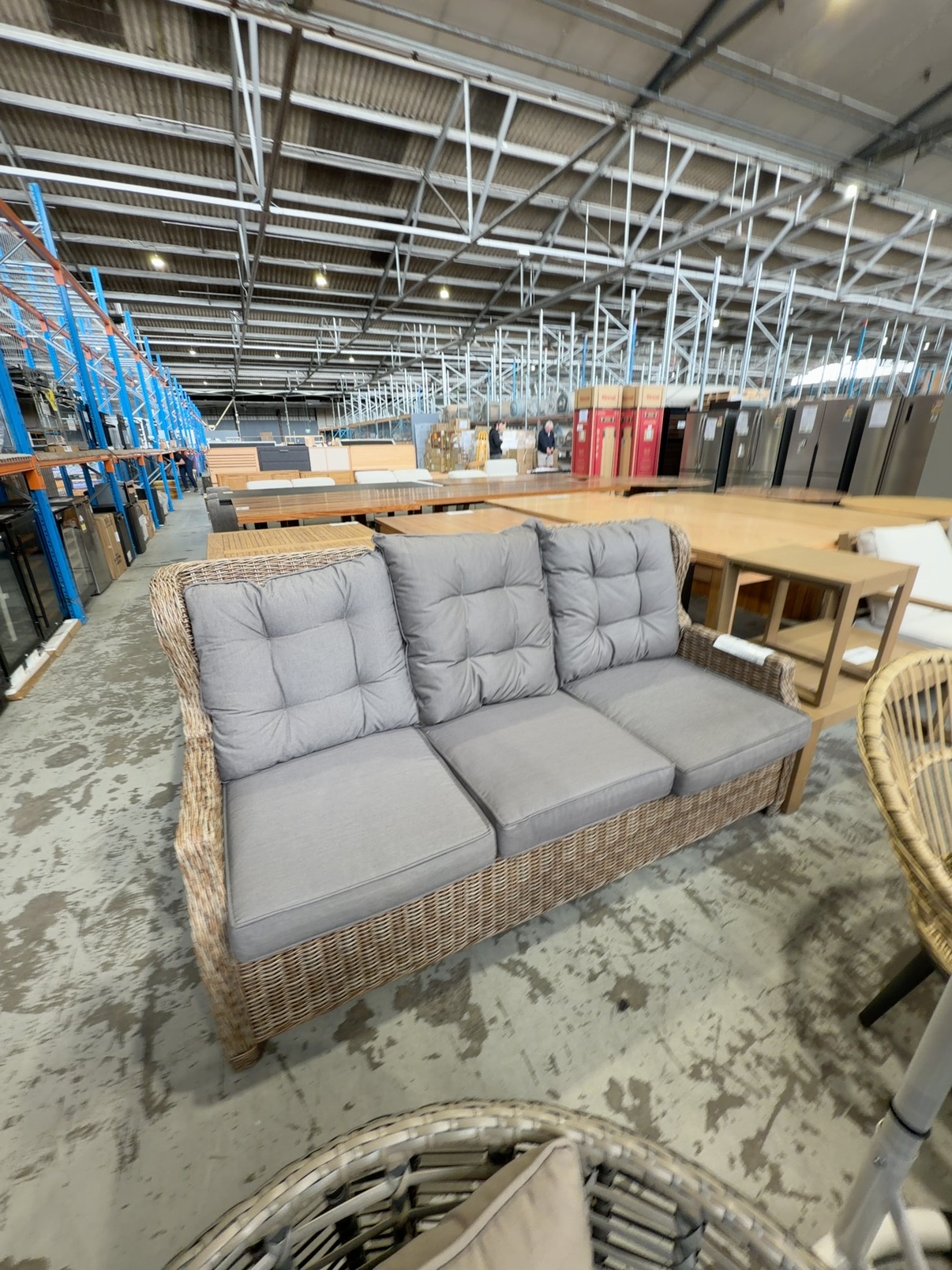 SAMPLE - 3 SEATER RECLINER OUTDOOR WICKER SOFA RRP$1050, SOLD AS IS SAMPLE - 3 SEATER RECLINER OUTDOOR WICKER SOFA RRP$1050, SOLD AS IS