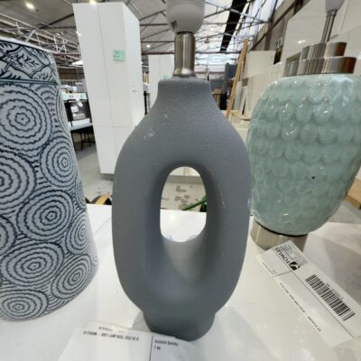 EX STAGING - GREY LAMP BASE, SOLD AS IS