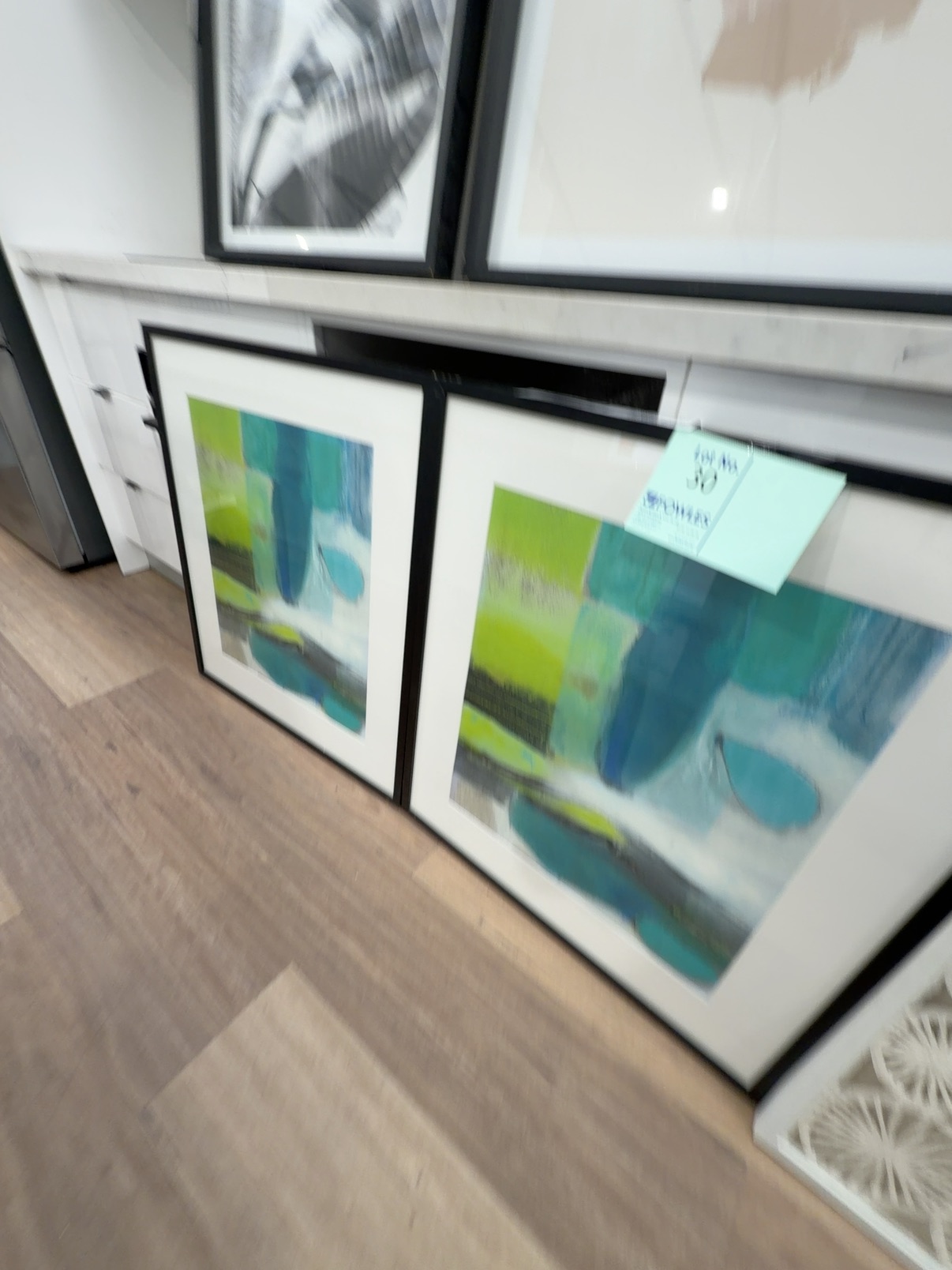 EX STAGING - PAIR OF ARTWORK, SOLD AS IS EX STAGING - PAIR OF ARTWORK, SOLD AS IS