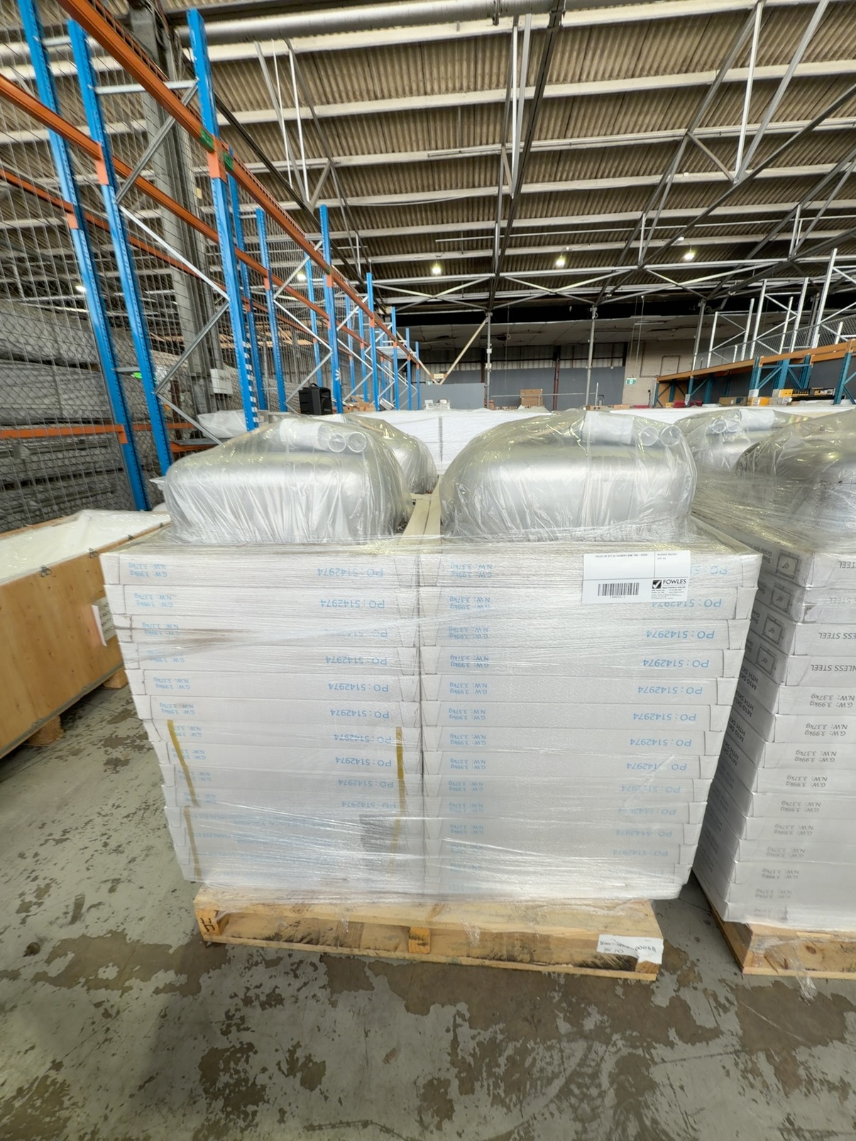 PALLET OF QTY 56 LAUNDRY SINK TM4-45SSB PALLET OF QTY 56 LAUNDRY SINK TM4-45SSB