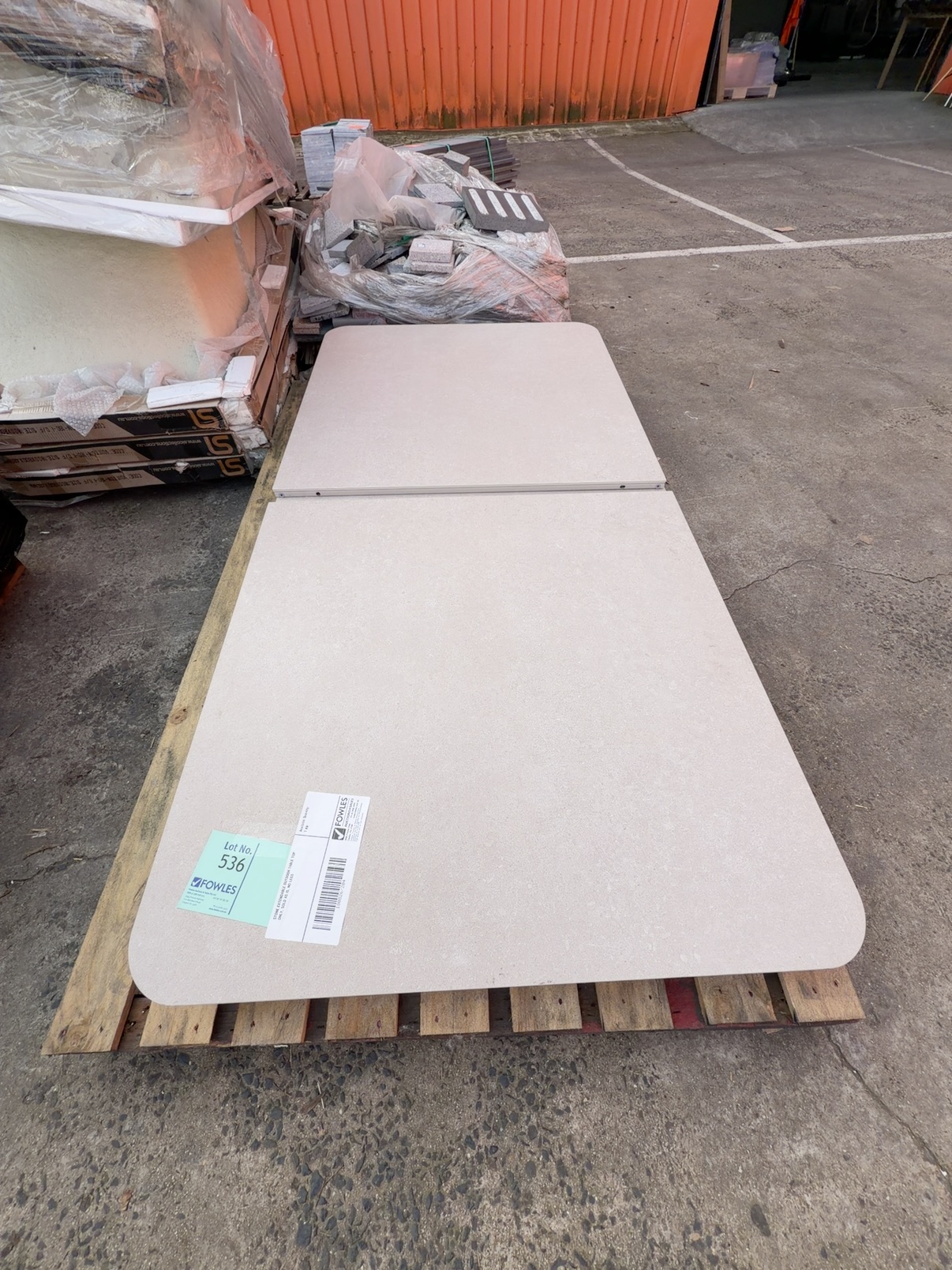 STONE EXTENDABLE OUTDOOR TABLE TOP ONLY, SOLD AS IS, NO LEGS STONE EXTENDABLE OUTDOOR TABLE TOP ONLY, SOLD AS IS, NO LEGS