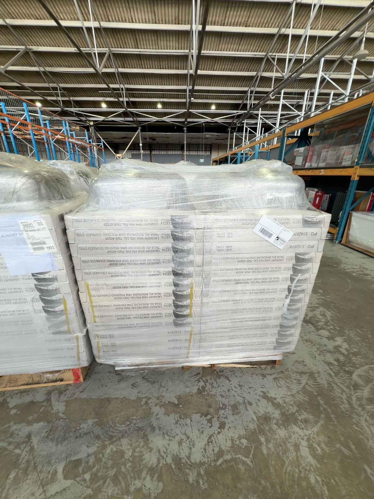 PALLET OF QTY 56 LAUNDRY SINK TM4-45SSB PALLET OF QTY 56 LAUNDRY SINK TM4-45SSB