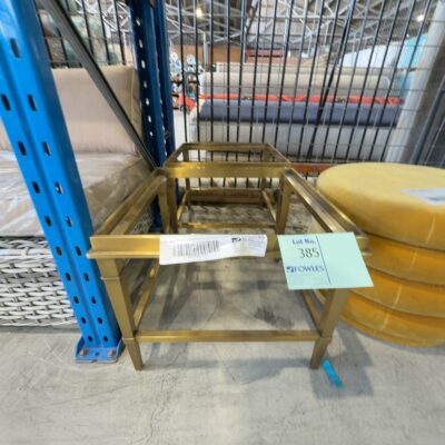 EX STAGING - GOLD FRAME SIDE TABLE, NO TOP SOLD AS IS EX STAGING - GOLD FRAME SIDE TABLE, NO TOP SOLD AS IS