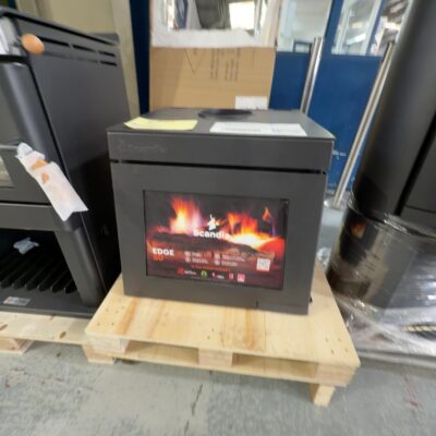 EX DISPLAY SCANDIA EDGE FRENCH PROVINCIAL STYLE WOOD HEATER SCMRE50, 3 SIDED VIEWING GLASS, HEATS UP TO 200M2  SCMRE50-23-0260 3 MONTHS WARRANTY