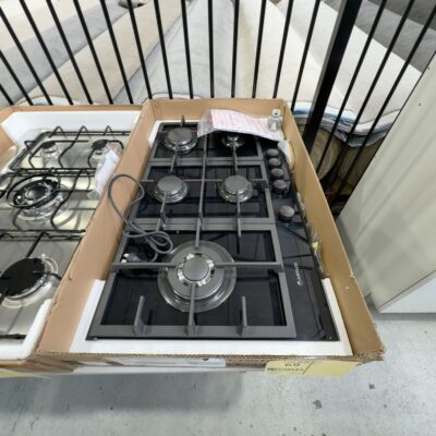 NEW ARTUSI 900MM GAS COOKTOP CAGH9000B, BLACK GLASS, 14 DAY WARRANTY