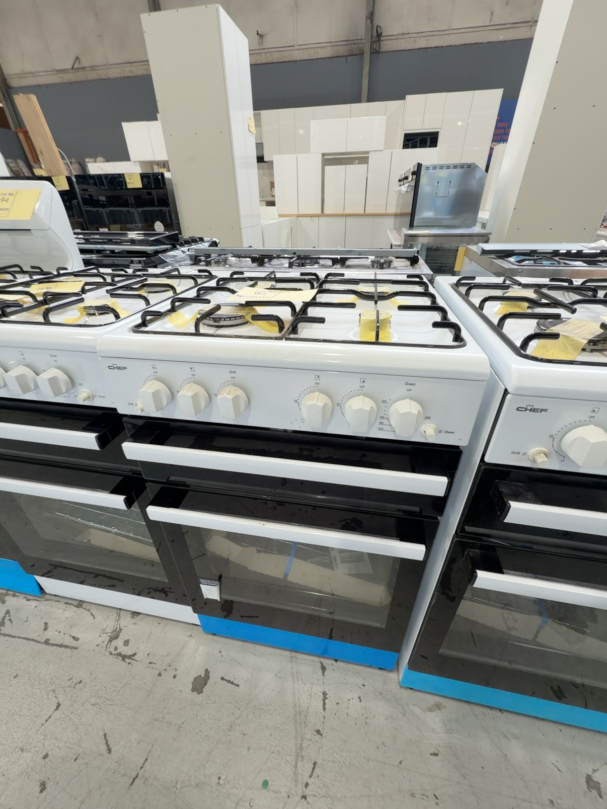 NEW CHEF WHITE 540MM ALL GAS FREESTANDING OVEN, WITH SEPARATE GRILL, SOLD AS IS NO WARRANTY NEW CHEF WHITE 540MM ALL GAS FREESTANDING OVEN, WITH SEPARATE GRILL, SOLD AS IS NO WARRANTY