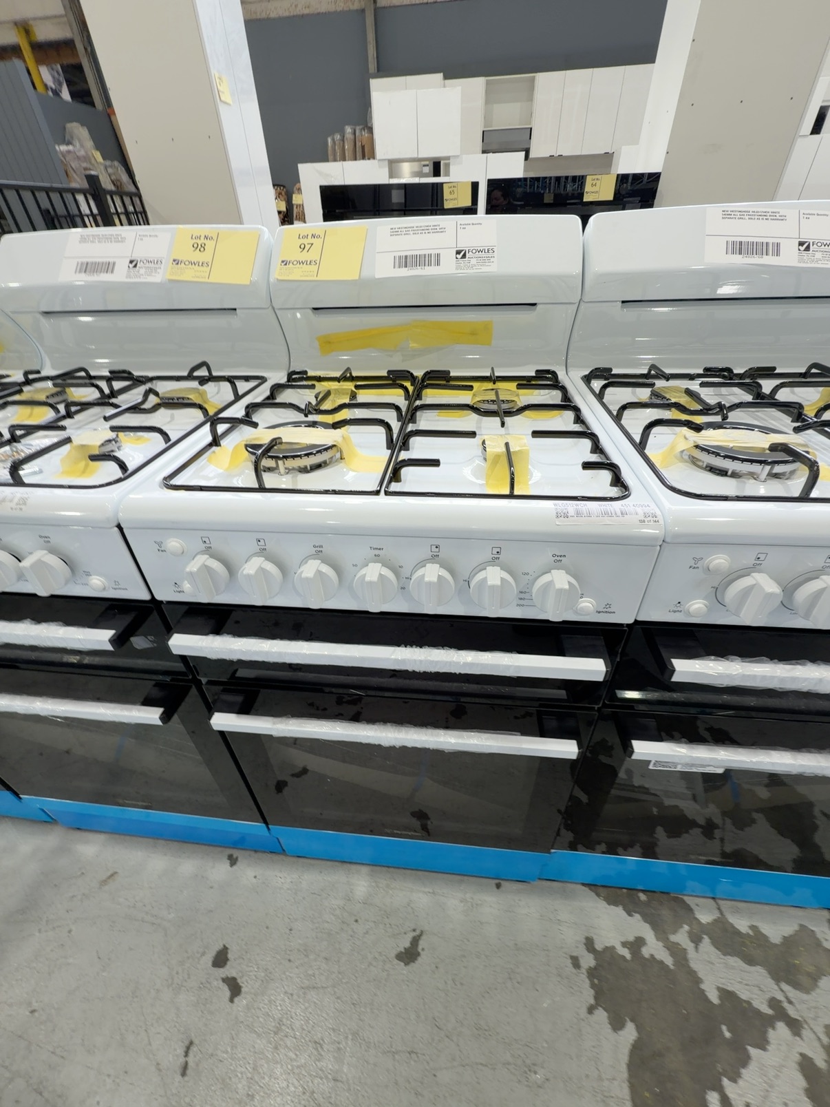 NEW WESTINGHOSE WLG512WCH WHITE 540MM ALL GAS FREESTANDING OVEN, WITH SEPARATE GRILL, SOLD AS IS NO WARRANTY NEW WESTINGHOSE WLG512WCH WHITE 540MM ALL GAS FREESTANDING OVEN, WITH SEPARATE GRILL, SOLD AS IS NO WARRANTY