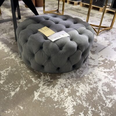 EX SHOWROOM - RITZ CHARCOAL OTTOMAN 94CM