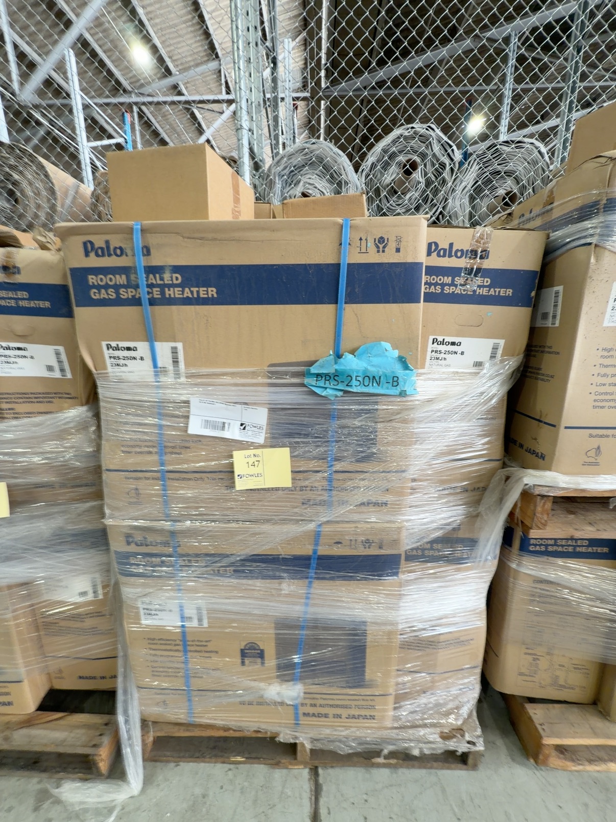 PALLET OF PALOMA GAS SPACE HEATERS SOLD AS IS NO WARRANTY PALLET OF PALOMA GAS SPACE HEATERS SOLD AS IS NO WARRANTY